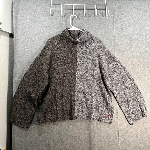 Peace Love World Two Tone Sweater Brown Size M Walnut Knitted Pullover - Picture 1 of 8